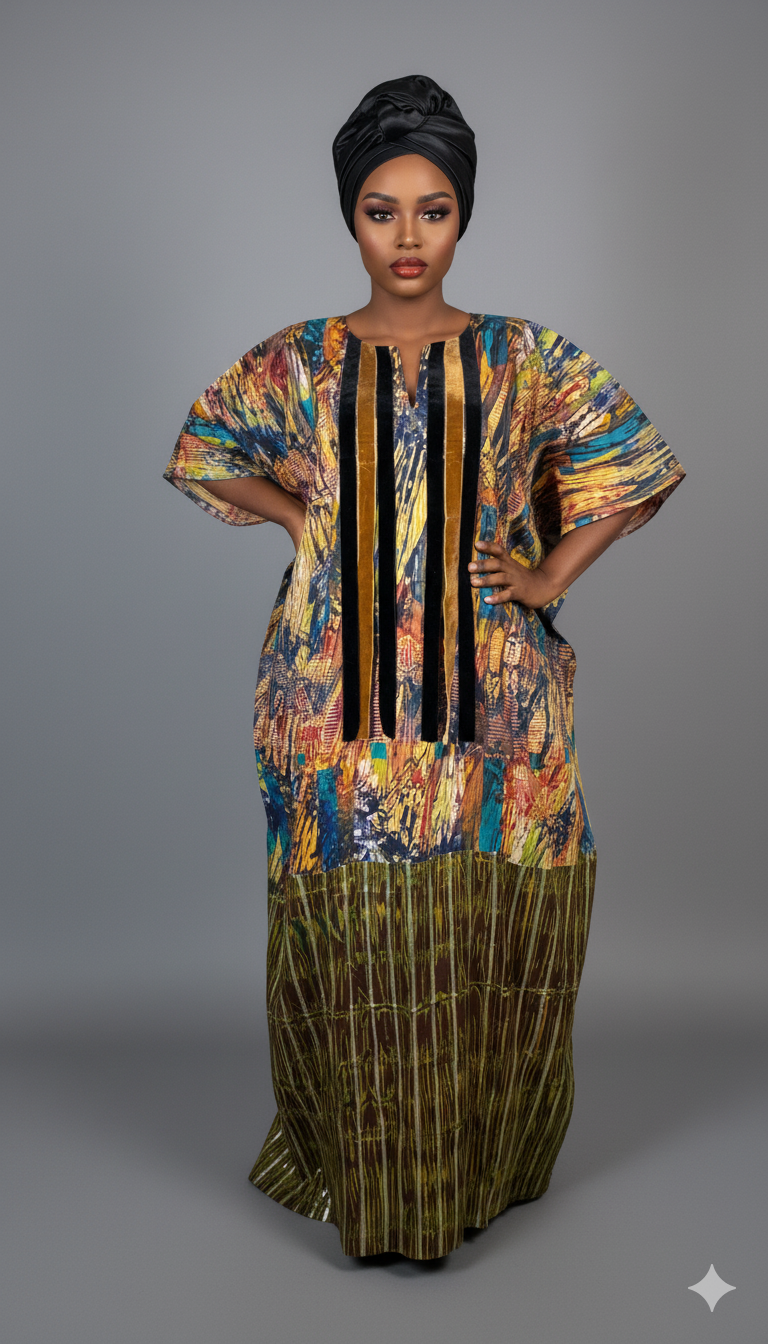 Aduke Adire Bubu Kaftan