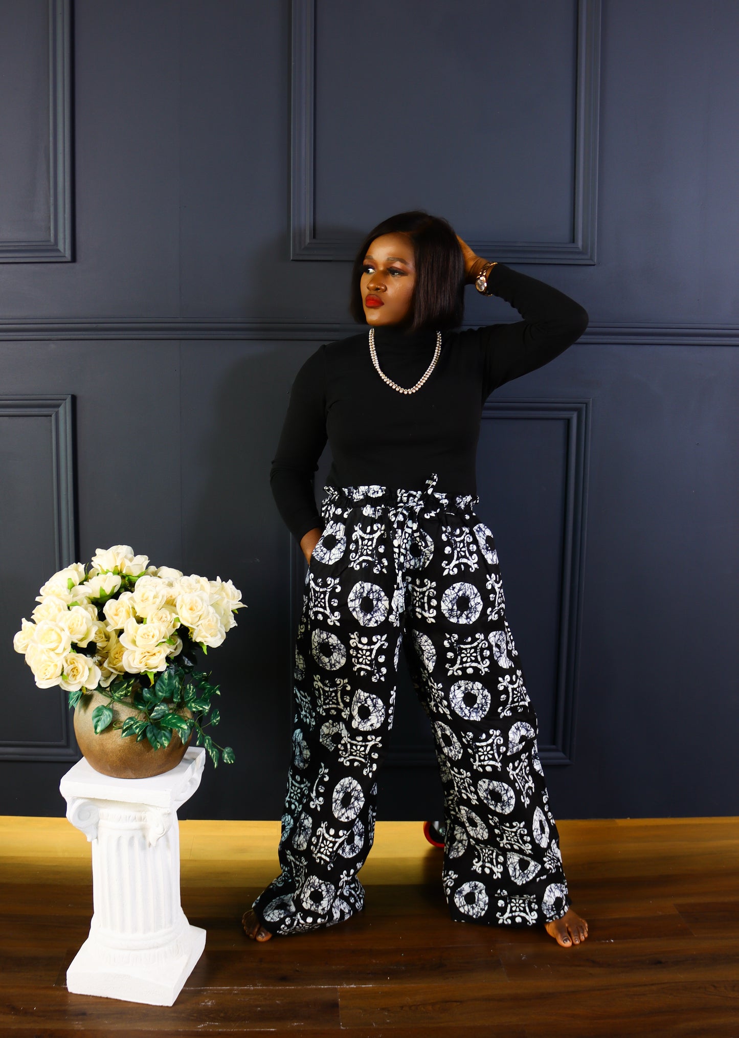 Torewa Adinkra ankara baggy palazzo pants
