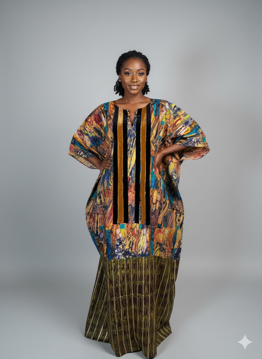 Aduke Adire Bubu Kaftan