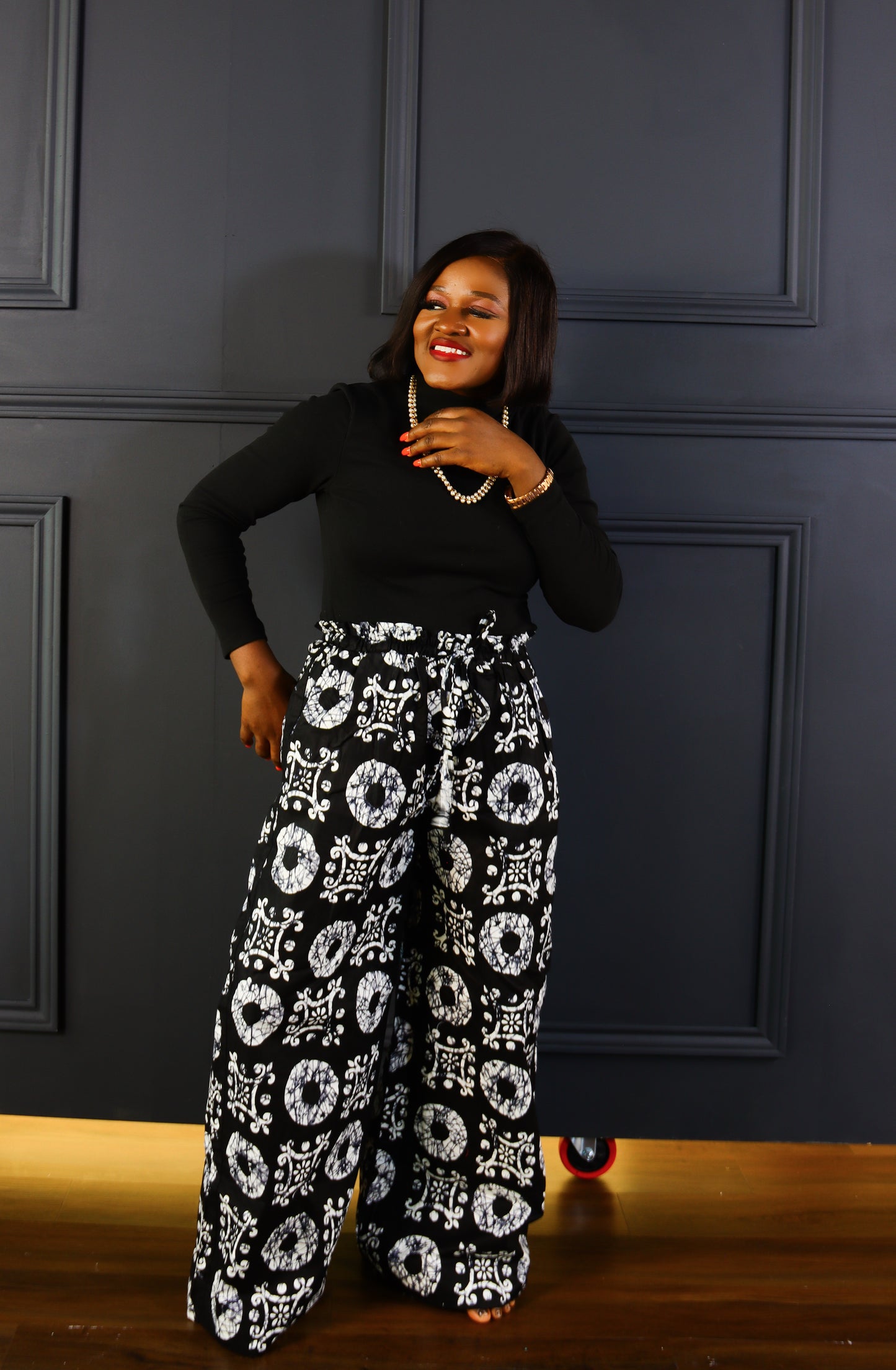 Torewa Adinkra ankara baggy palazzo pants