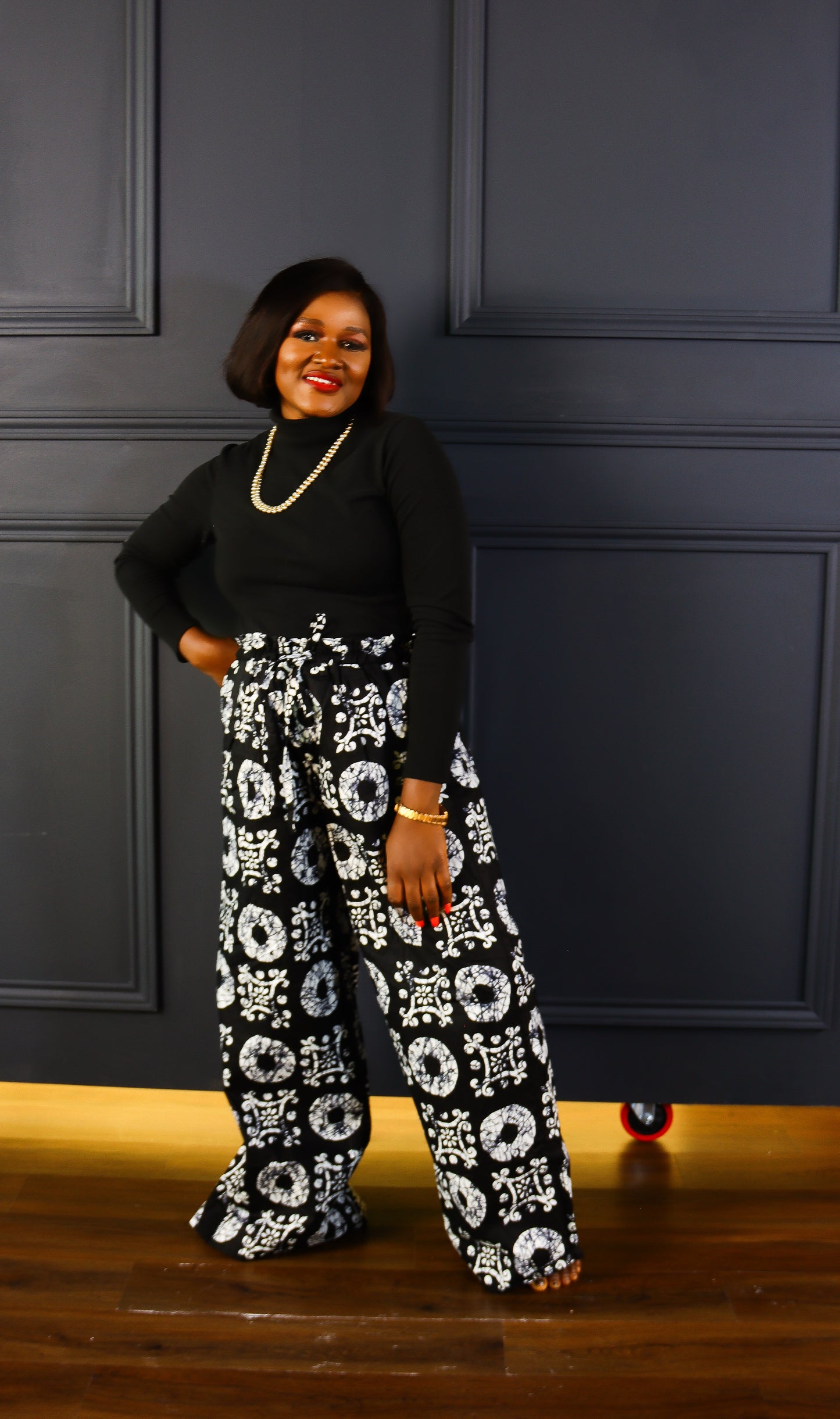 Torewa Adinkra ankara baggy palazzo pants