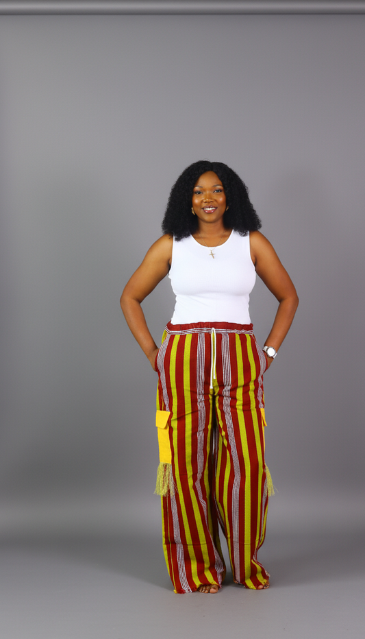 Imade aso oke baggy maxi pants