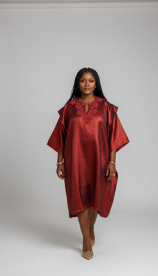 Sola Short brocade bubu dress