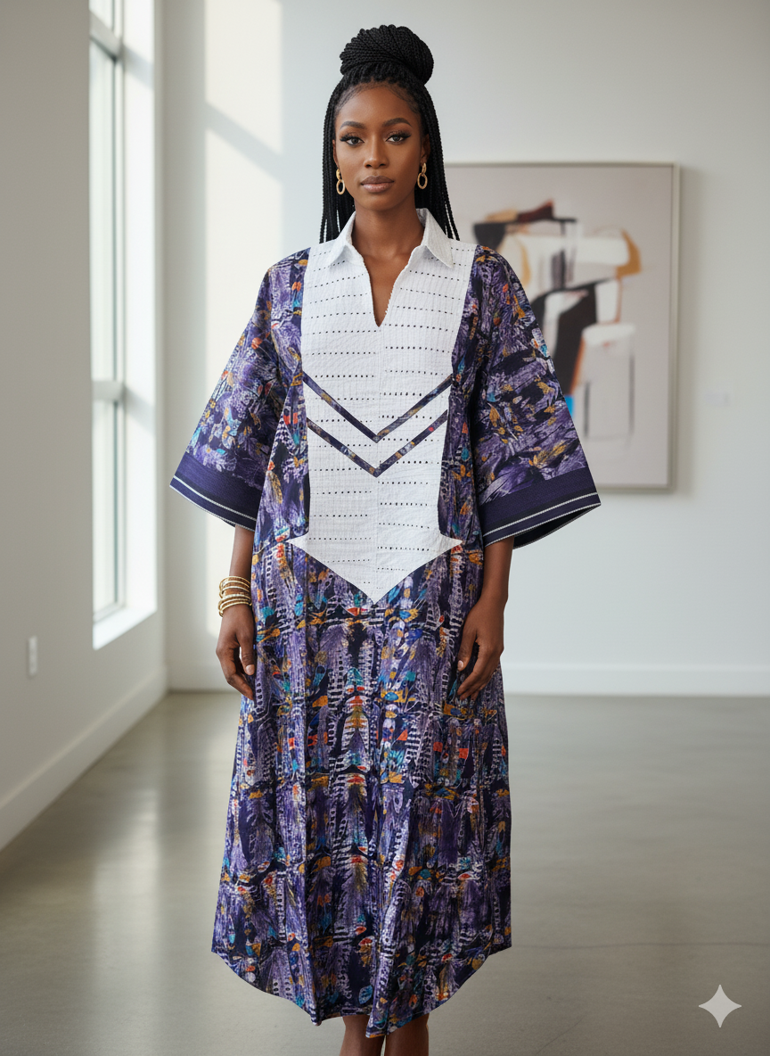Olukemi Adire Bubu Kaftan