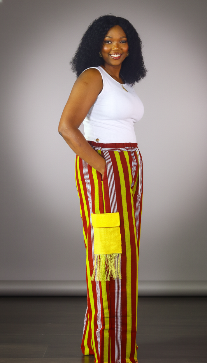 Imade aso oke baggy maxi pants