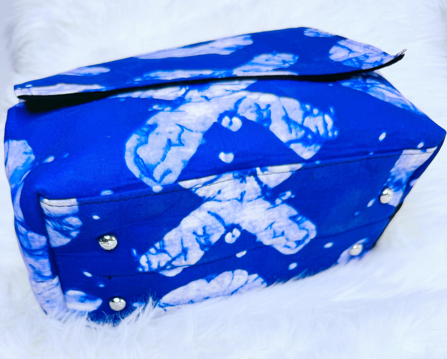 Iyanuoluwa double flap two sided African print bag