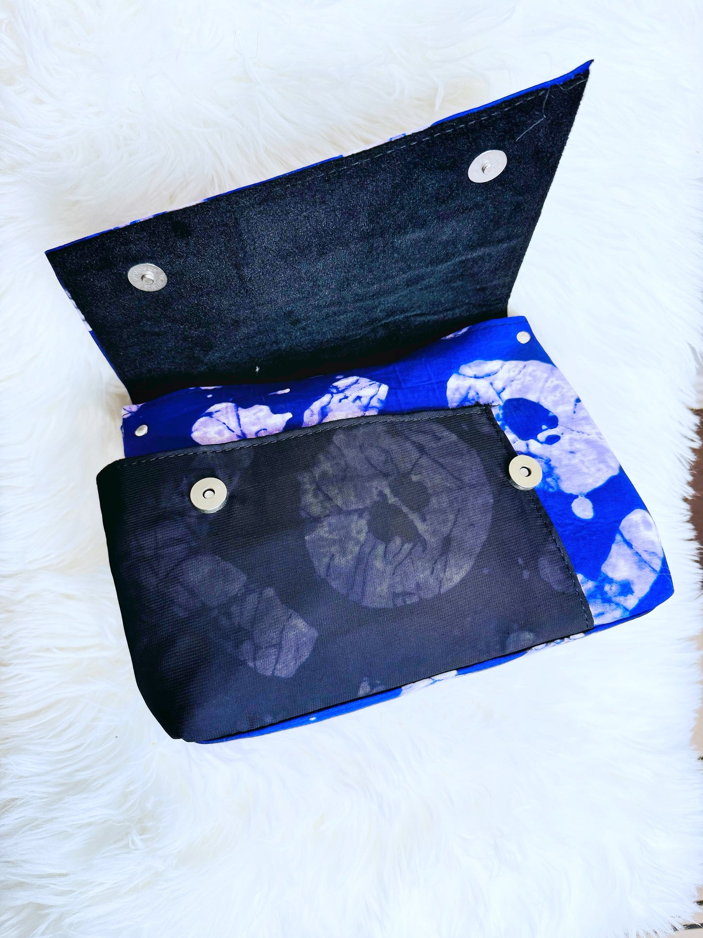 Iyanuoluwa double flap two sided African print bag