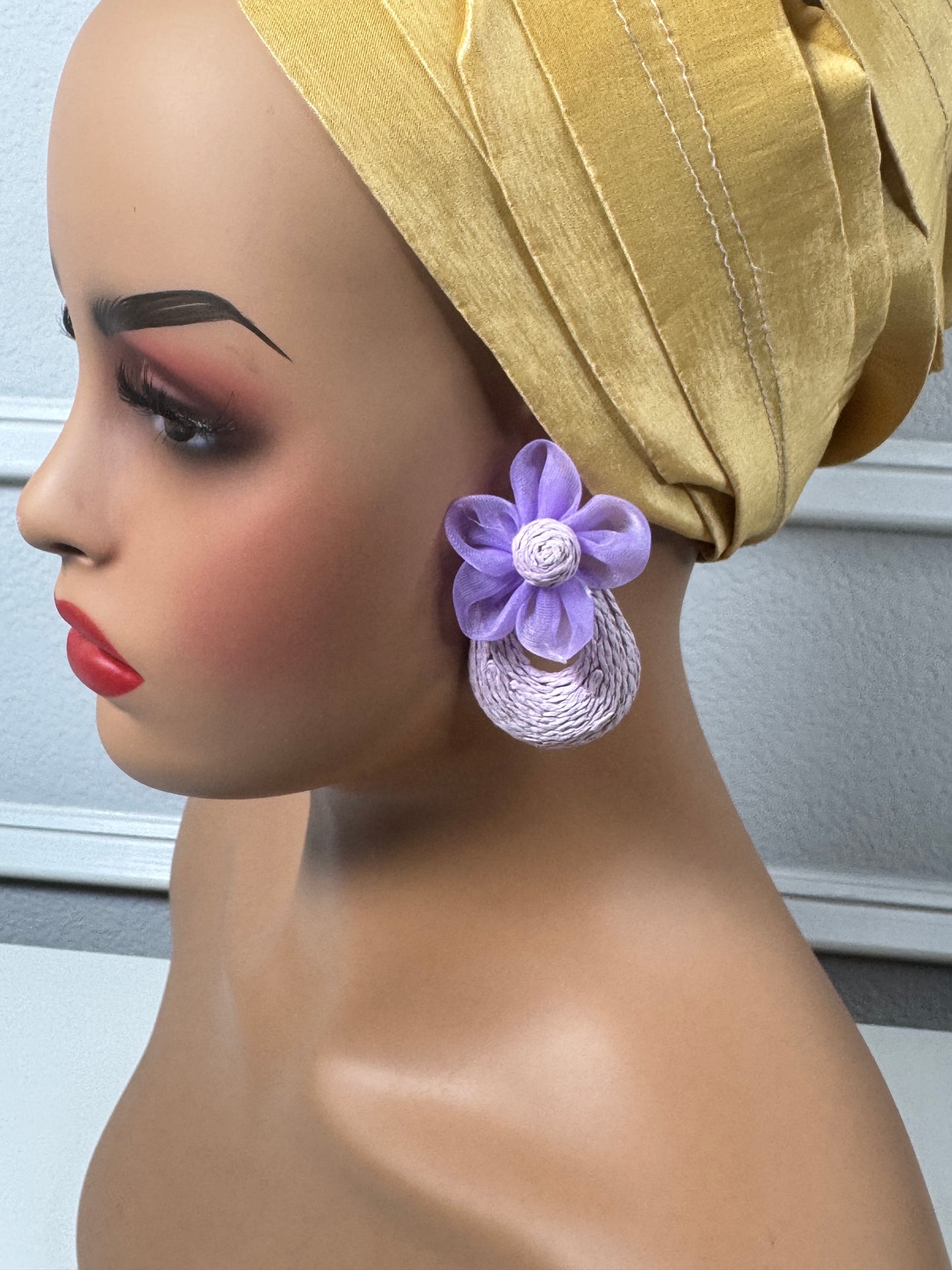 Afrocentric earrings (Purple)