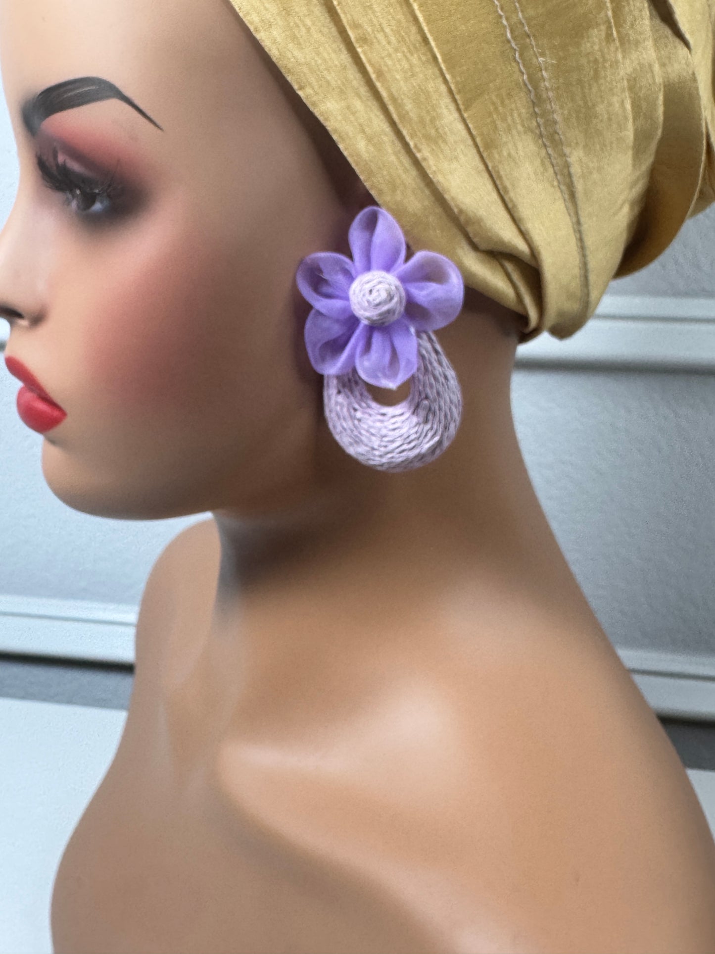 Afrocentric earrings (Purple)