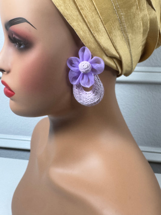 Afrocentric earrings (Purple)