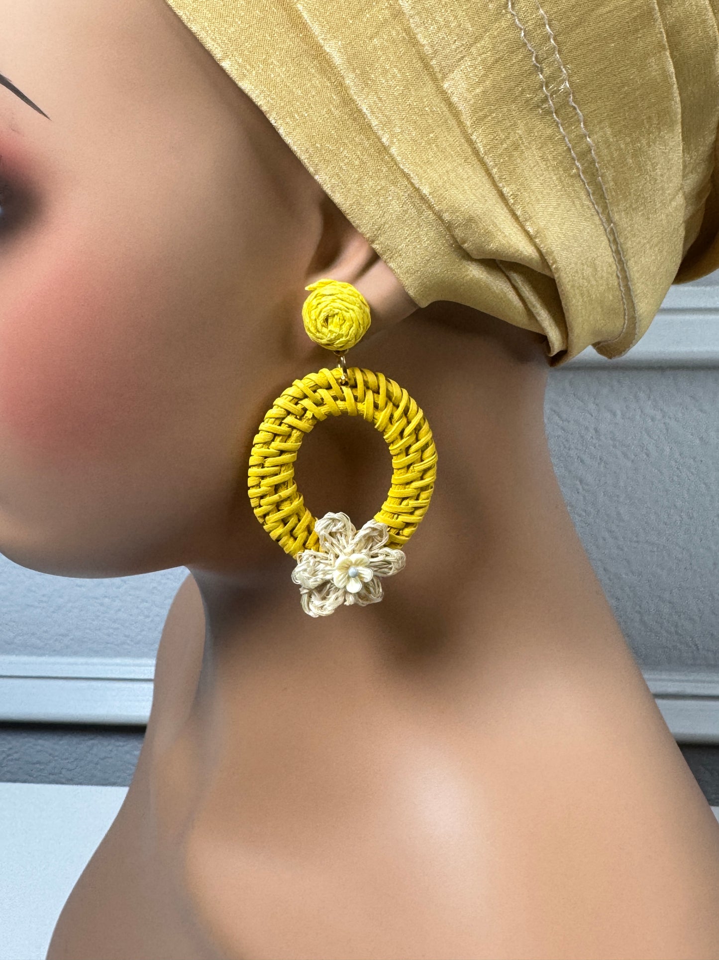 Afrocentric earrings (yellow)