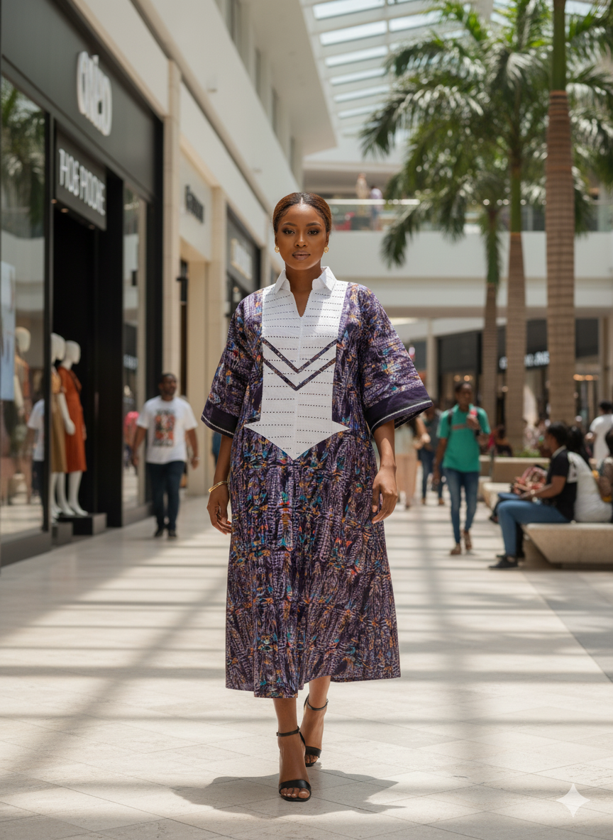 Olukemi Adire Bubu Kaftan