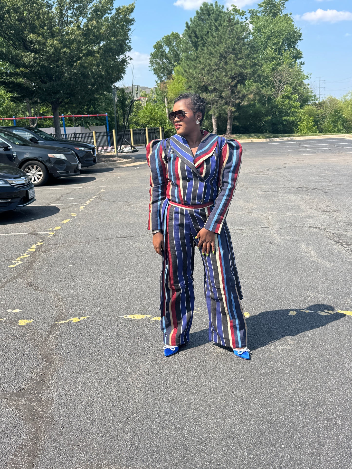 Iruwe Aso oke two piece Jackets and pants
