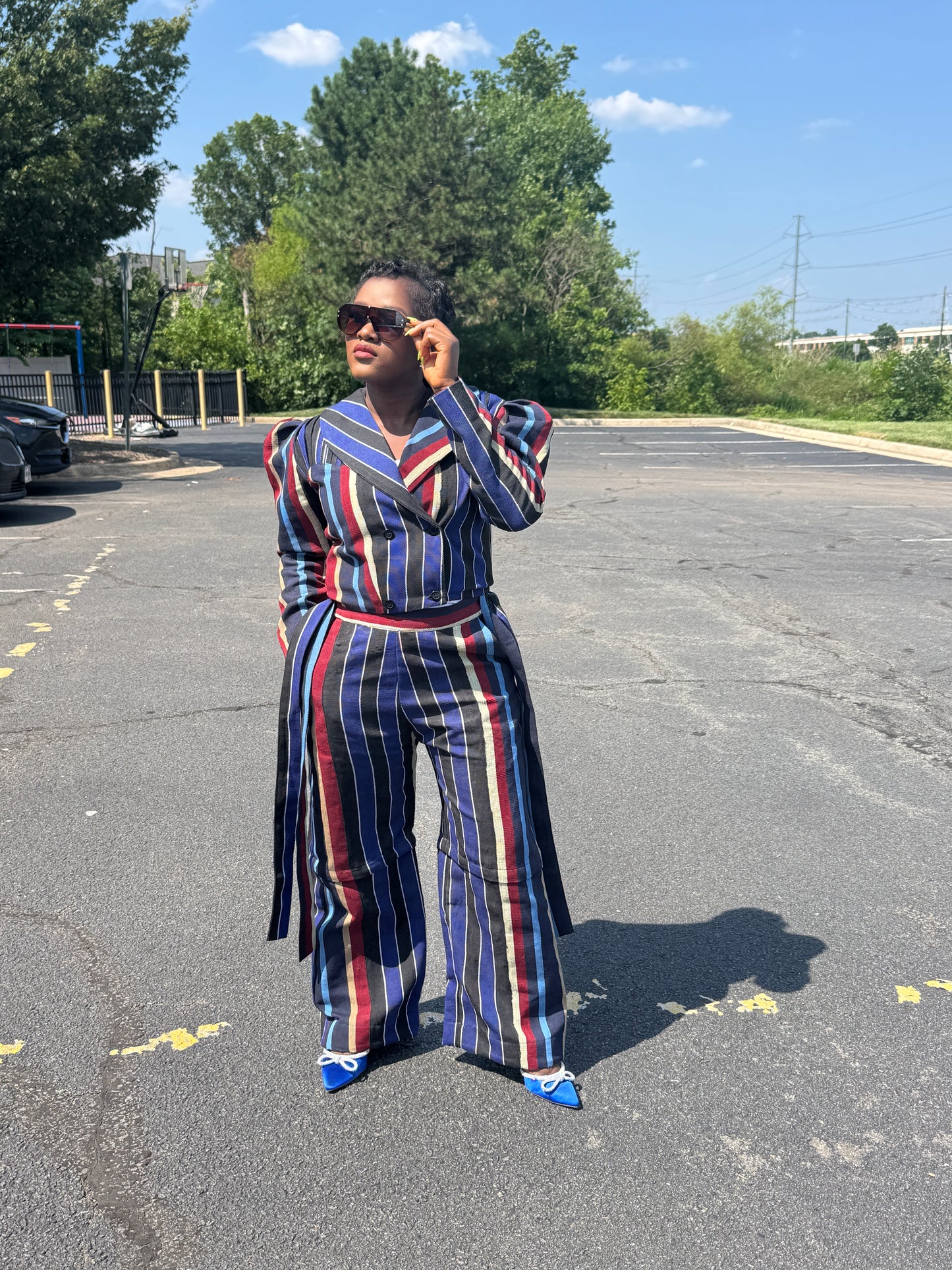Iruwe Aso oke two piece Jackets and pants