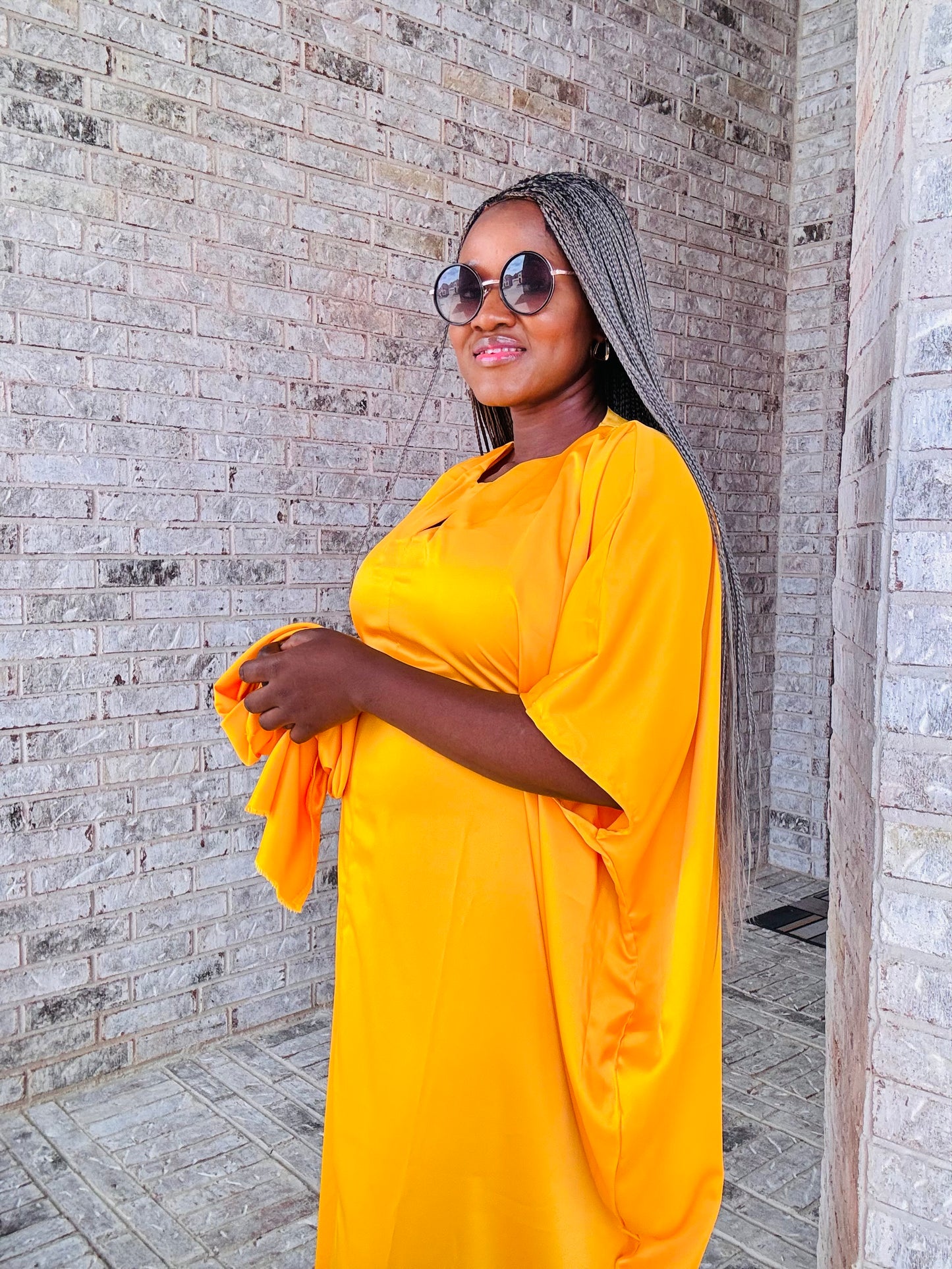 Dyna Luxury Rich aunty kaftan bubu (Yellow)