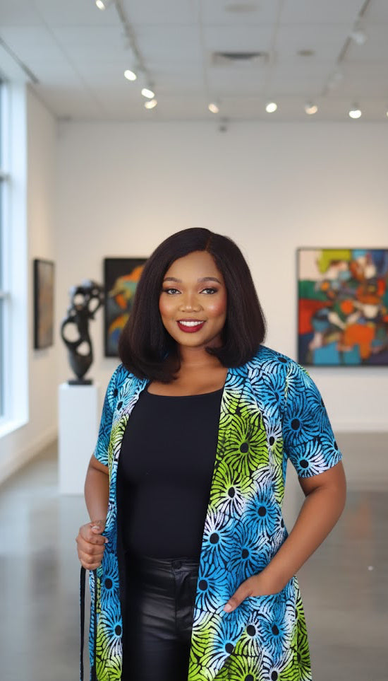 Bisbo African print Ankara Waterfall Jacket for women summer outfit