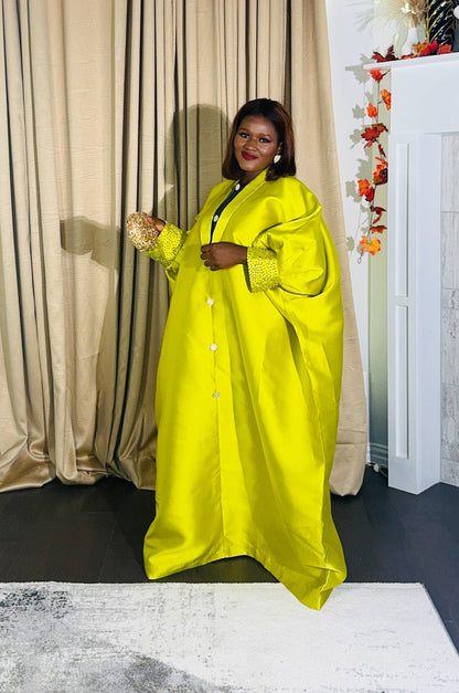 Olaedo Luxury African rich aunty Bubu for women (Lemon)