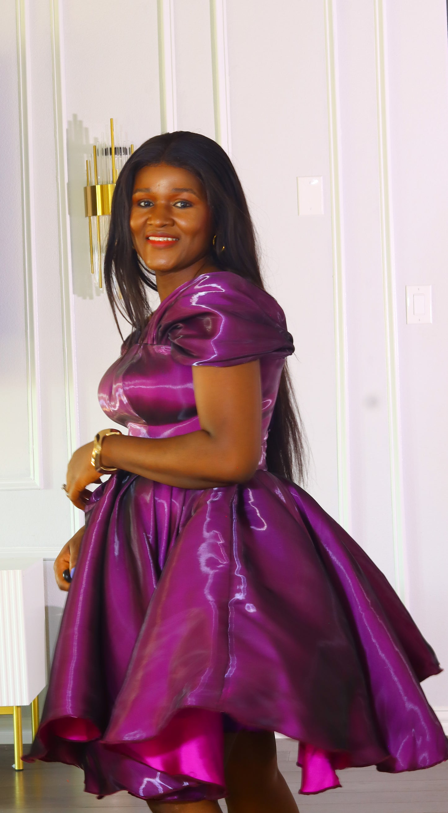 Jasmine Aso oke corset cinched waist dress