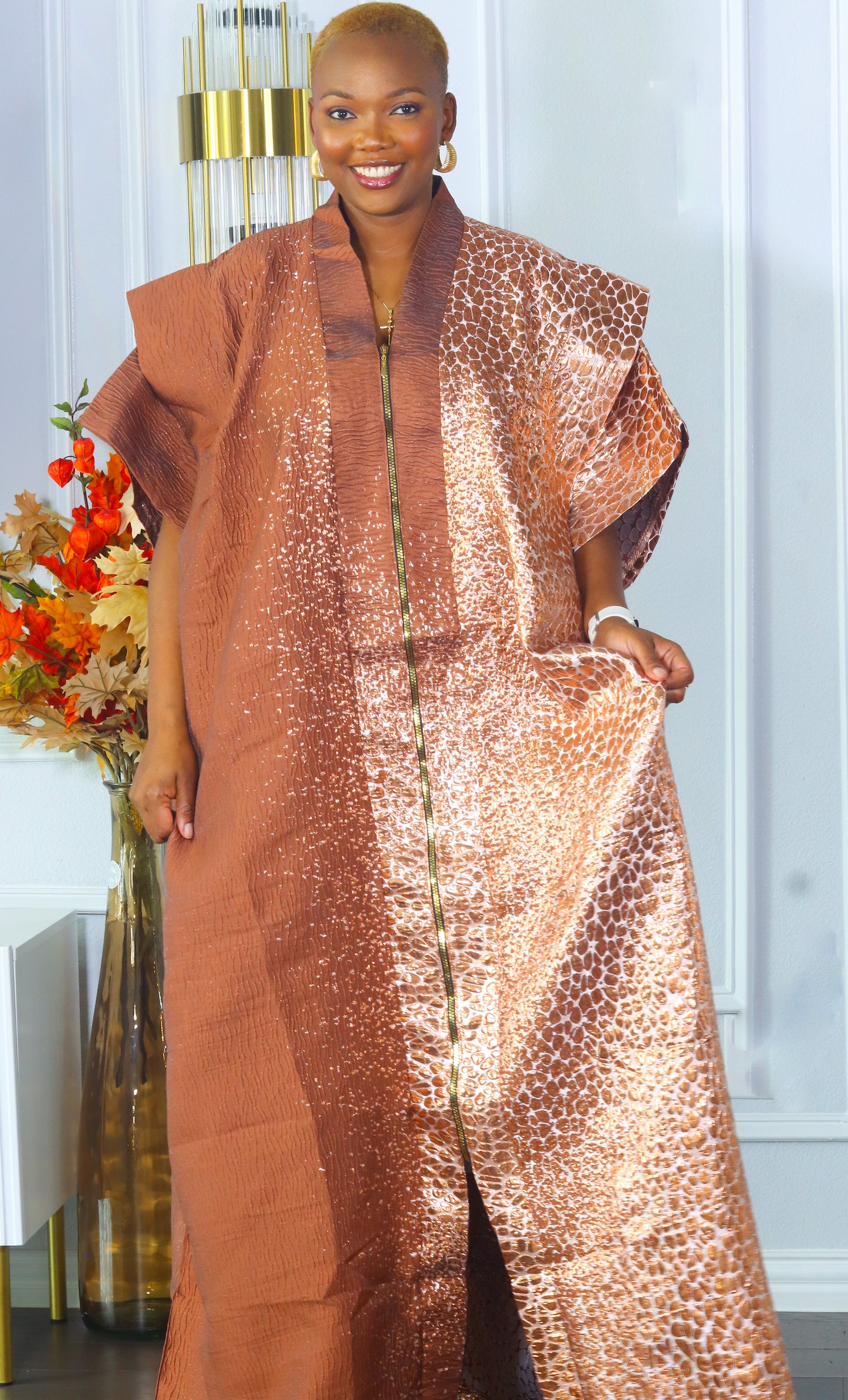 Ire Brocade Jacket bubu with zipper