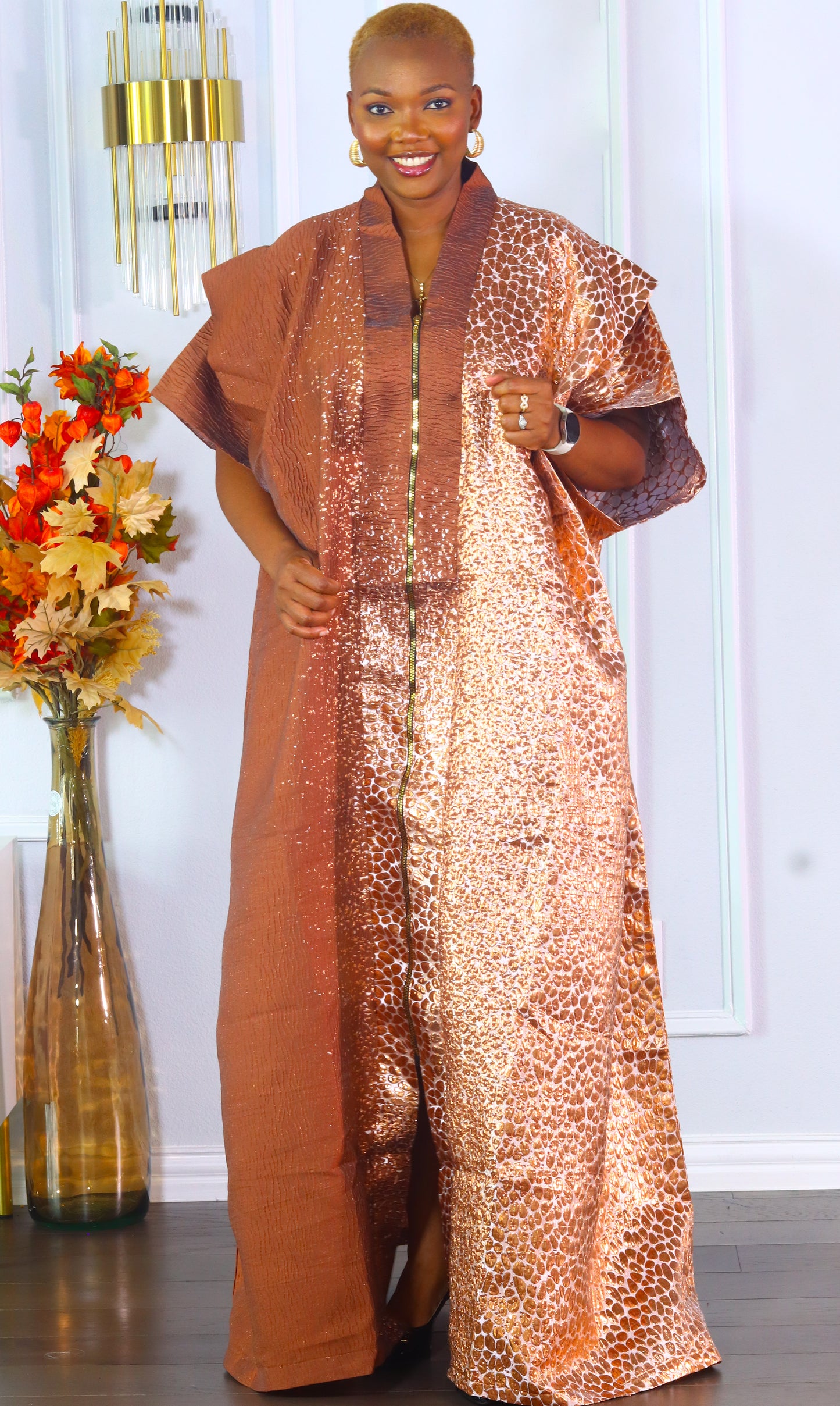 Ire Brocade Jacket bubu with zipper