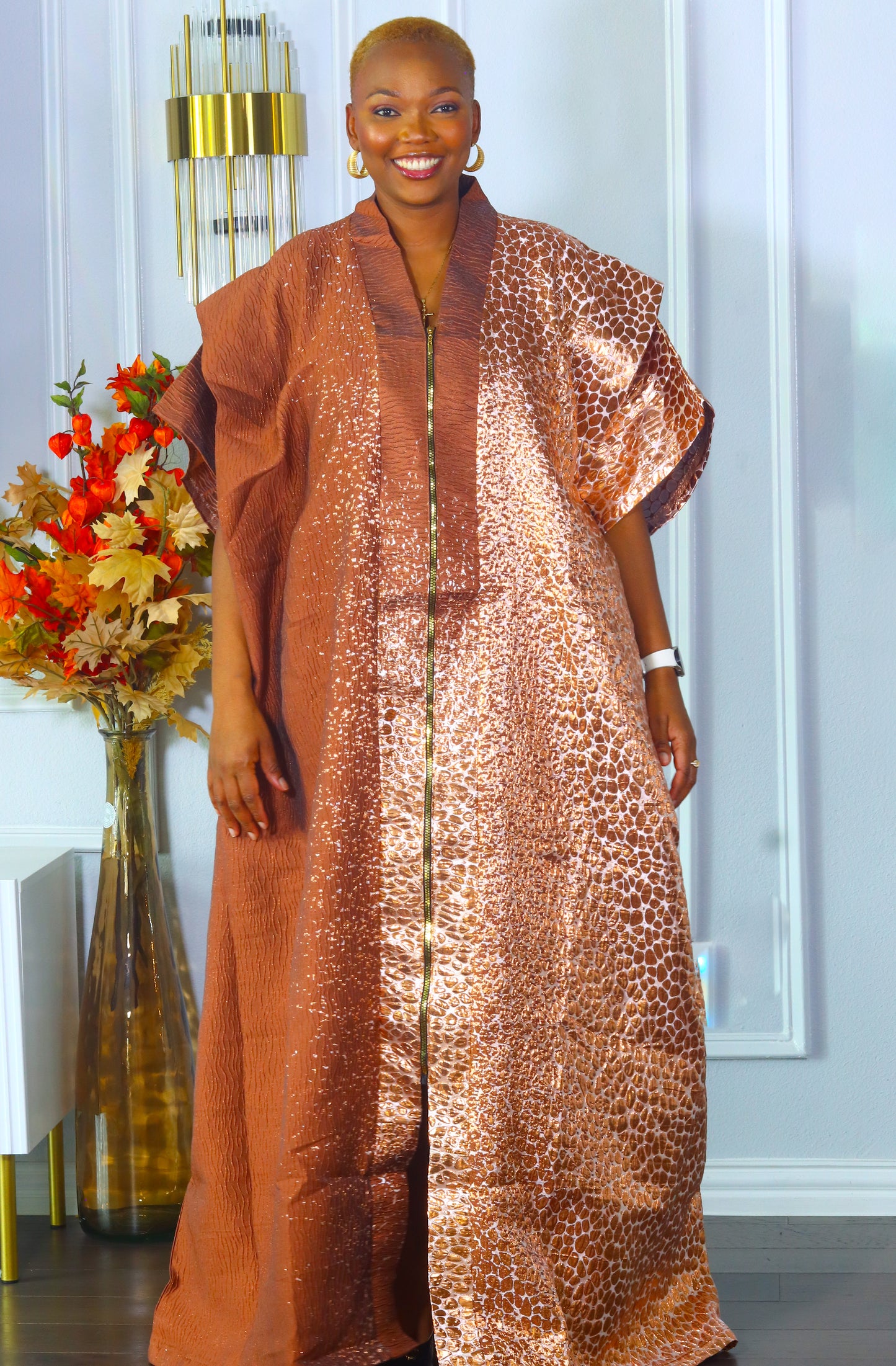 Ire Brocade Jacket bubu with zipper
