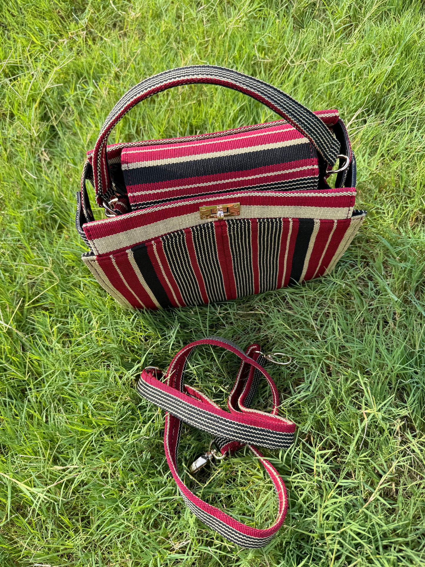 Adunni Striped Aso oke Hand bag