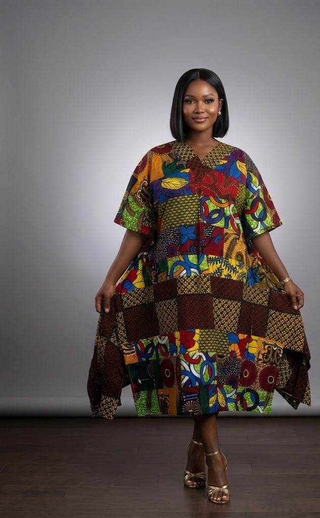 Josephine multiprint African print Women’s Caftan Bubu