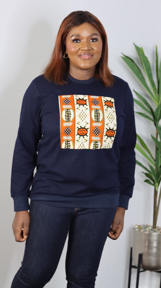 Chid Square African print  Unisex Sweatshirt