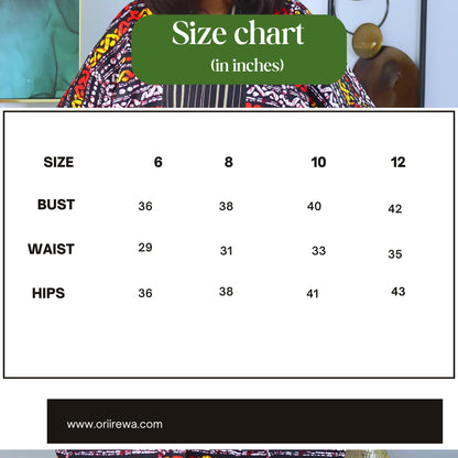 Afere Multicolor African print shirt shift dress