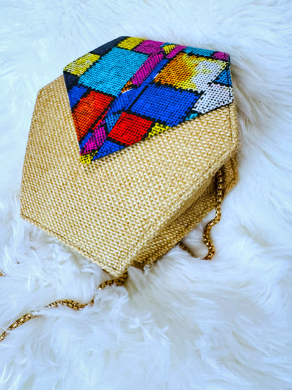 Itele Ankara African Rafia Side summer bag