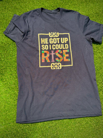 He got up (black )