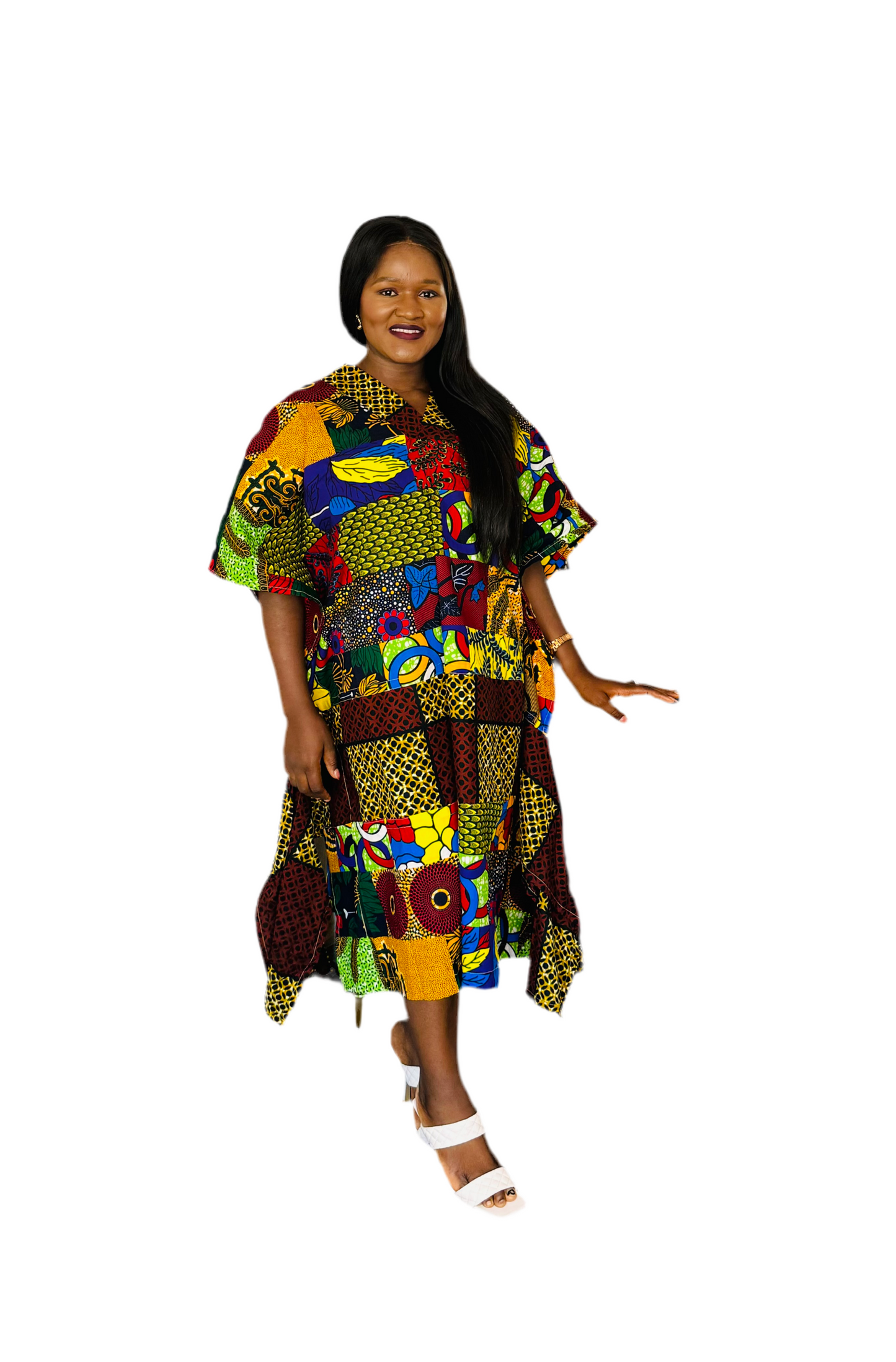 Josephine multiprint African print Women’s Caftan Bubu