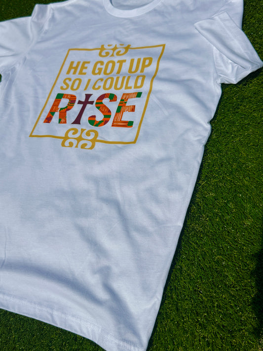 He got up (white)