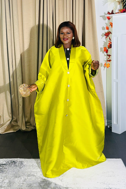 Olaedo Luxury African rich aunty Bubu for women (Lemon)