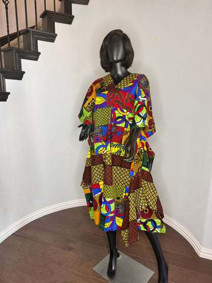 Josephine multiprint African print Women’s Caftan Bubu