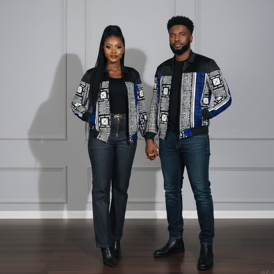 Demi African print Ankara Bomber Jacket for women