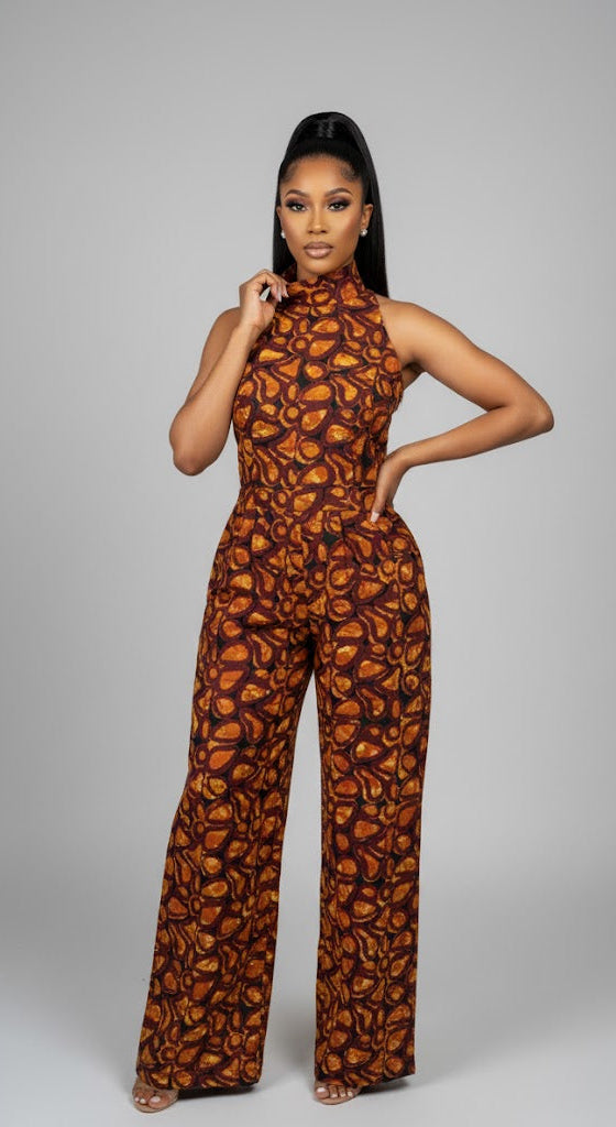 Didi Adire maxi jumpsuit