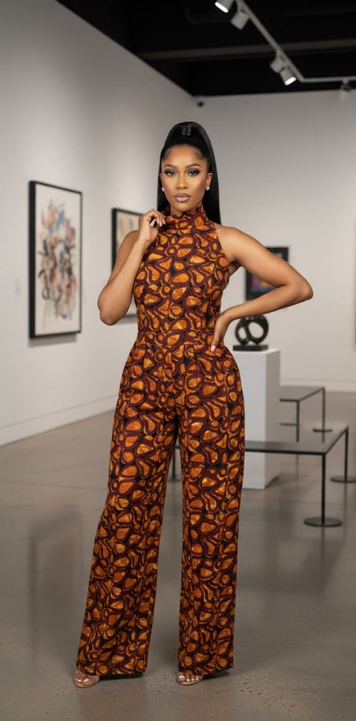 Didi Adire maxi jumpsuit