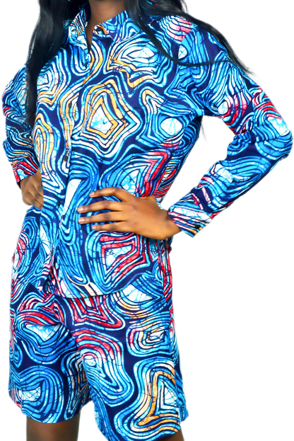 Iyin African print Ankara Two piece outfit for elegant women