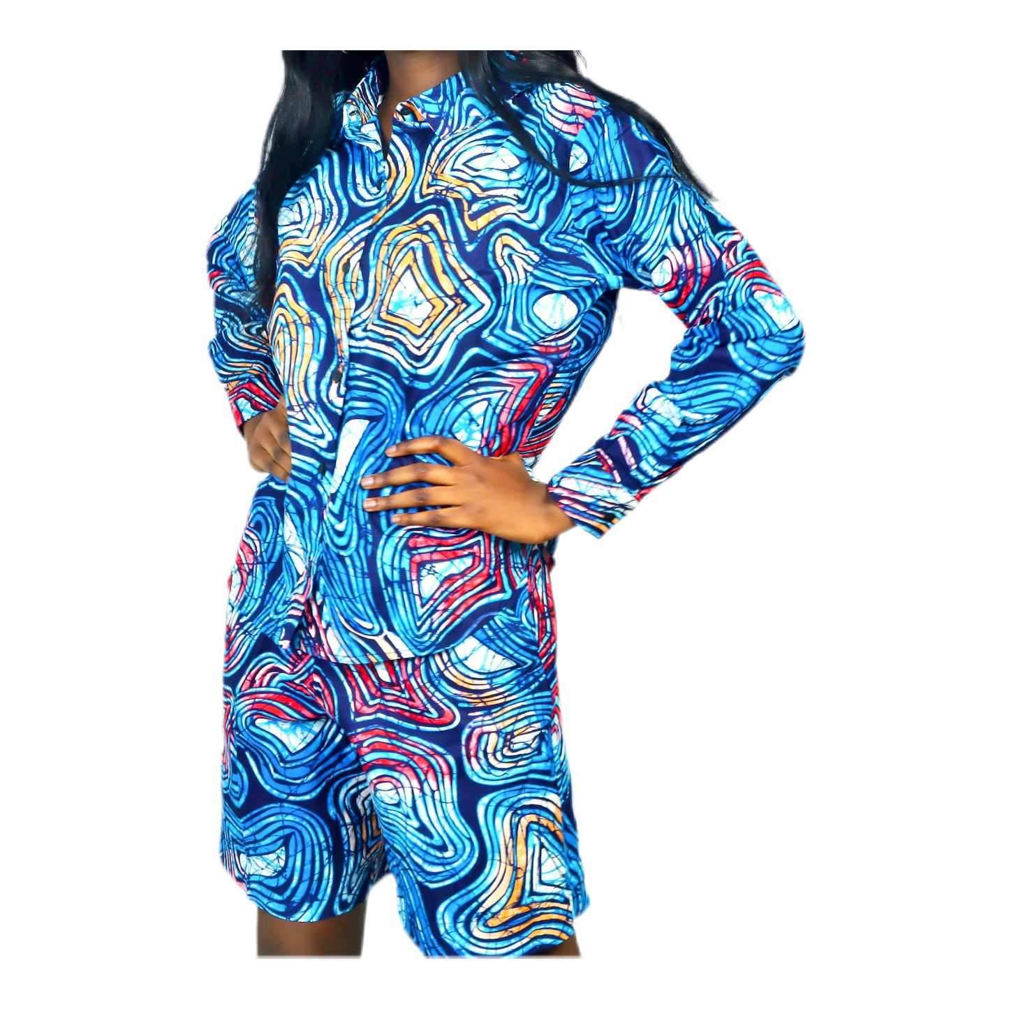 Iyin African print Ankara Two piece outfit for elegant women