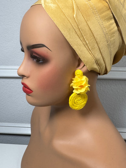 Afrocentric earrings  (Yellow)