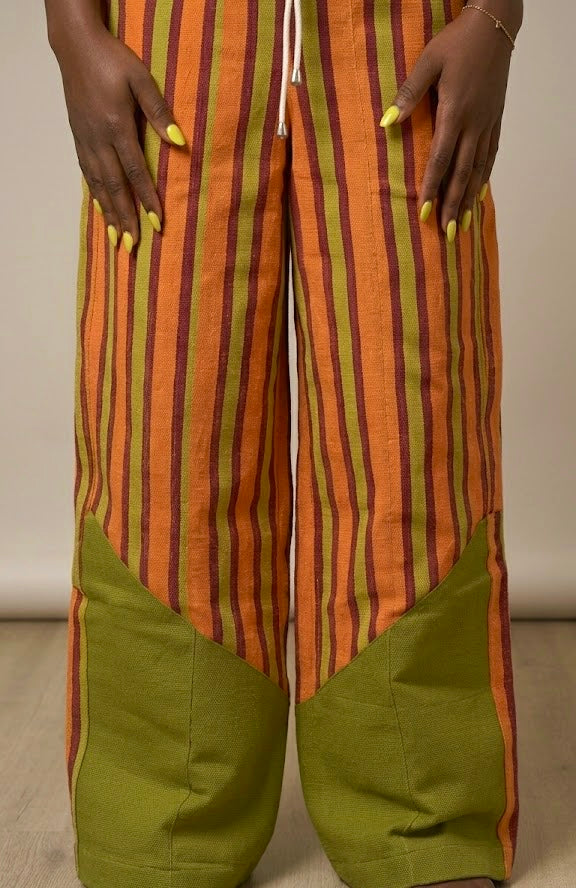 Sienna  Wide-Leg aso oke Trousers