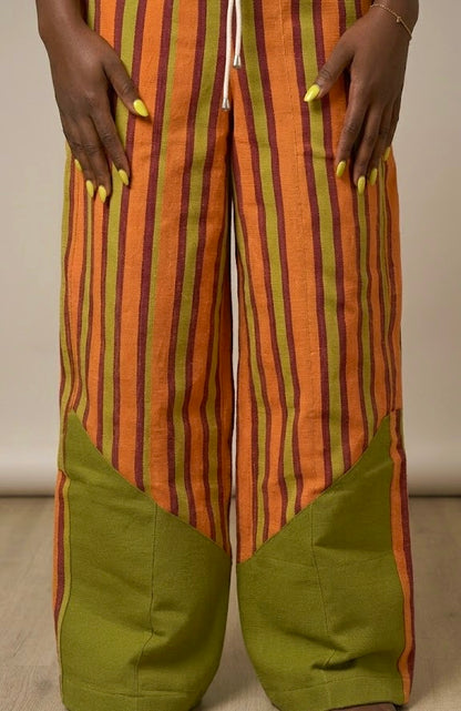 Sienna  Wide-Leg aso oke Trousers