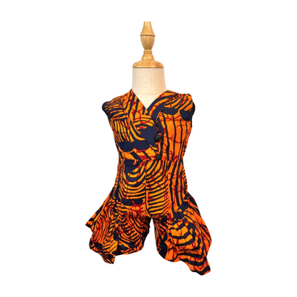 Oluyemi African print playsuit for baby girls