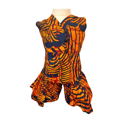 Oluyemi African print playsuit for baby girls