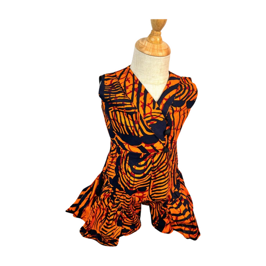 Oluyemi African print playsuit for baby girls