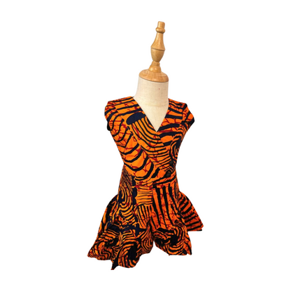 Oluyemi African print playsuit for baby girls