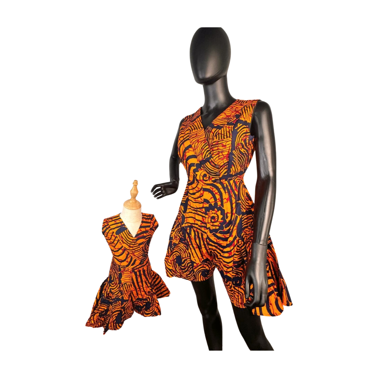 Oluyemi African print playsuit for baby girls