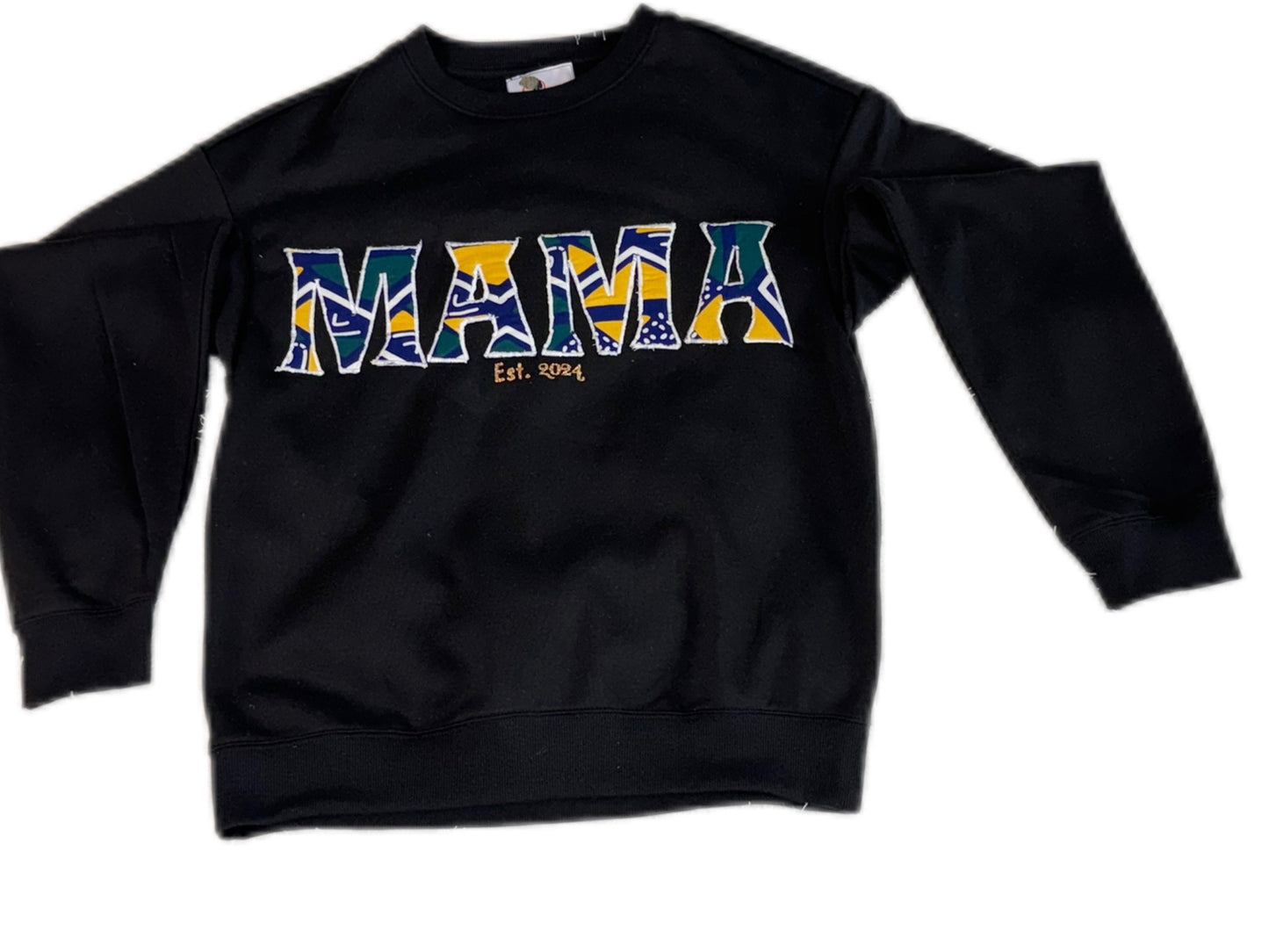 Mama African print Embroidery sweatshirt