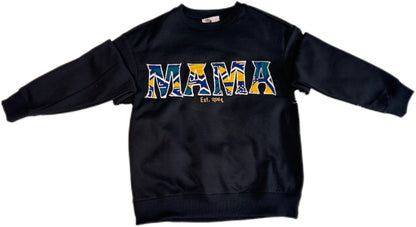 Mama African print Embroidery sweatshirt